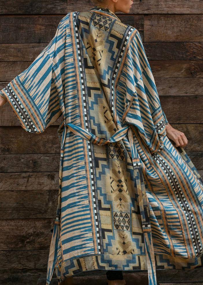 Kimono Femme à Manches Longues Imprimé Géométrique 3