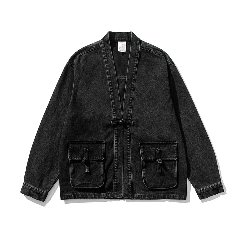 Kimono en Denim Vintage Décontracté 1