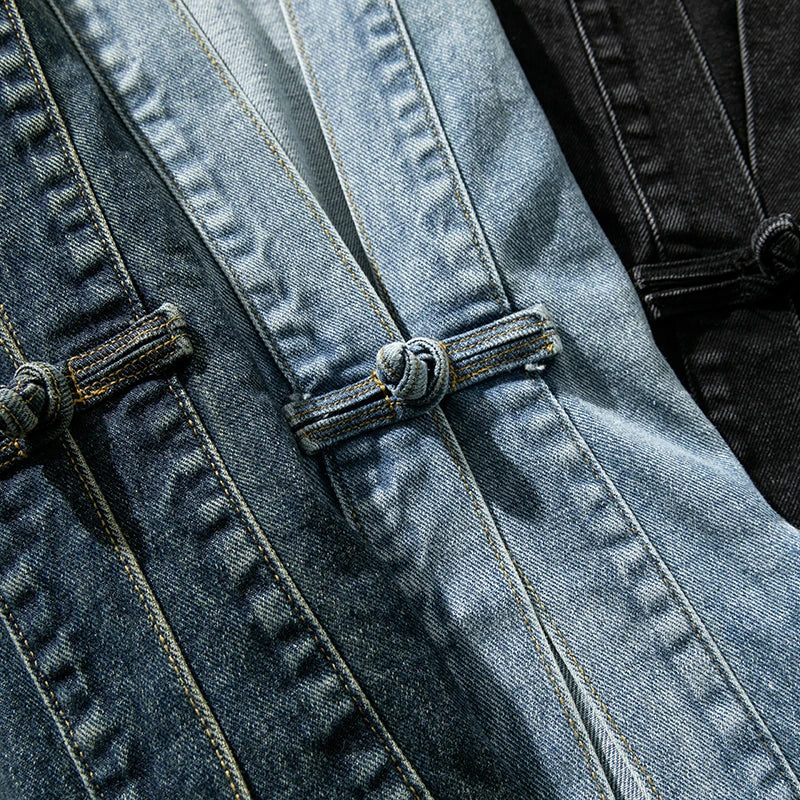 Kimono en Denim Vintage Décontracté 4