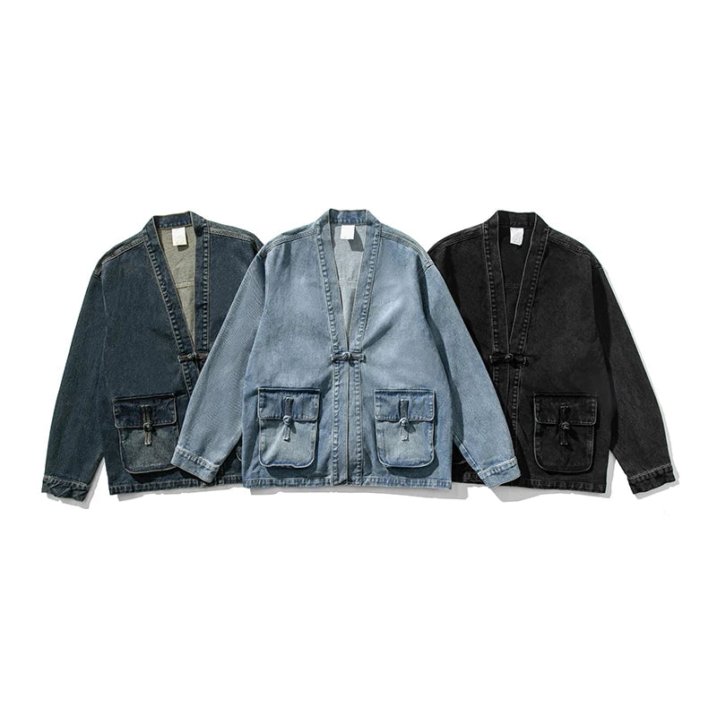 Kimono en Denim Vintage Décontracté 5