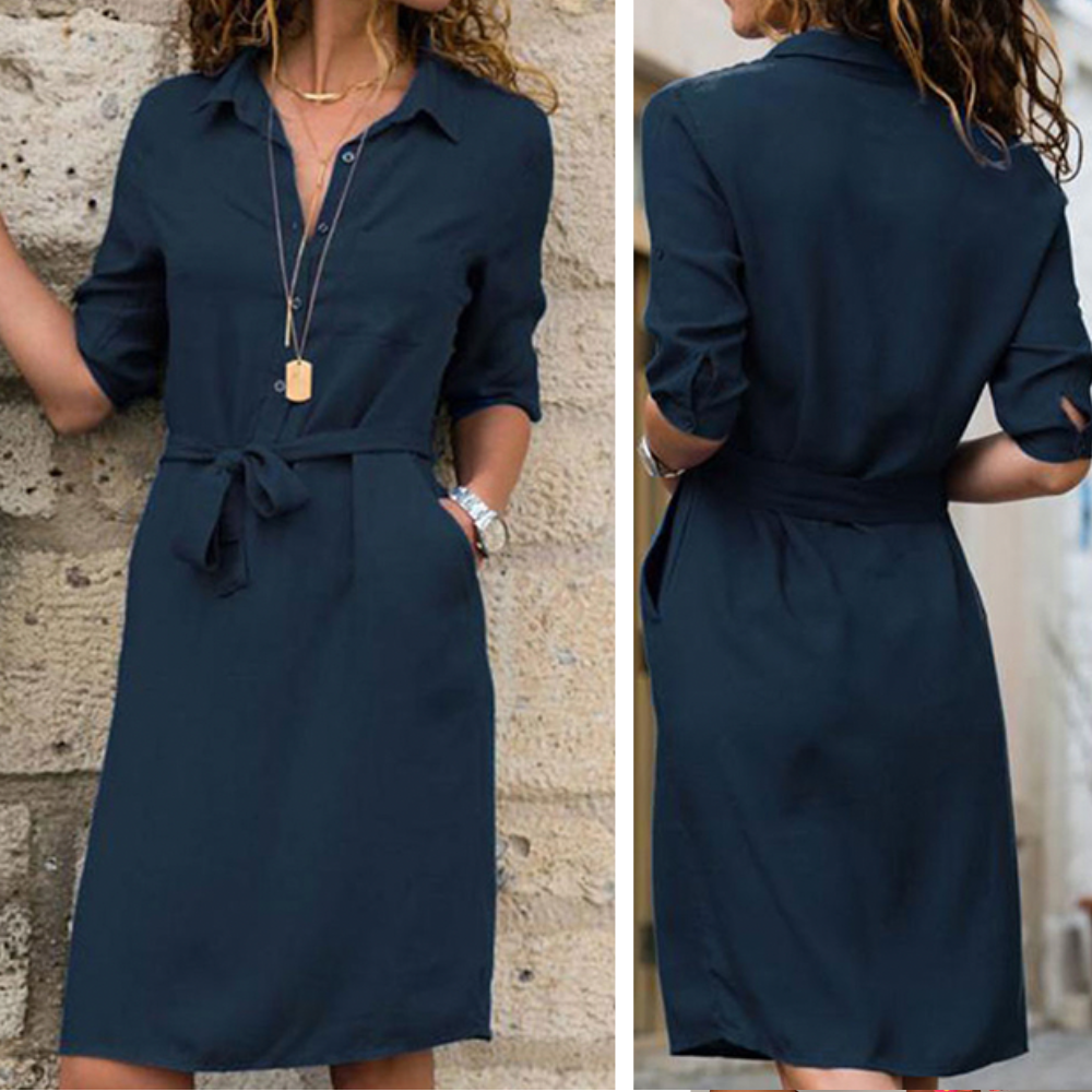 Robe Femme Longue Élégante Tissu Léger Silhouette Flatteuse-1