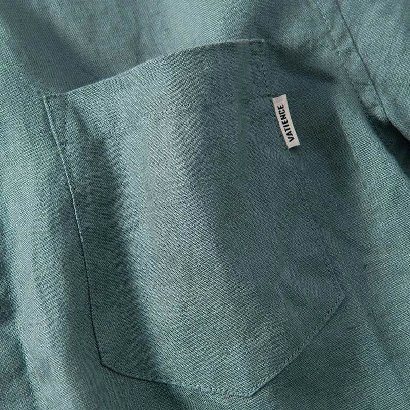 Chemise Homme Décontractée en Lin Respirant pour l'Été 6