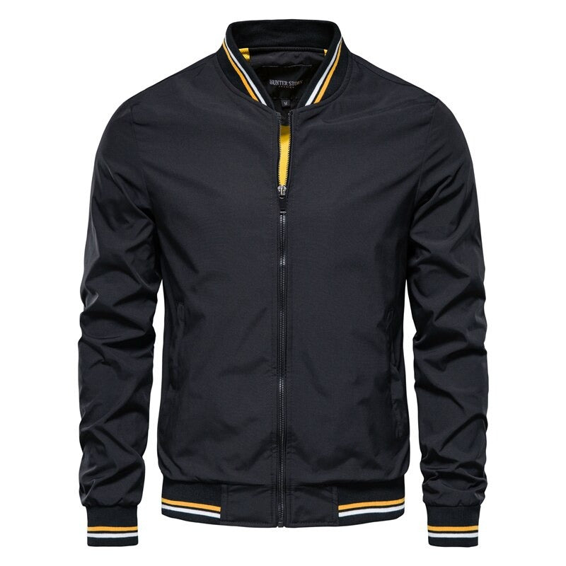 Variant image for Veste Femme Bomber Noire Élégante Polyamide Ajustée-1