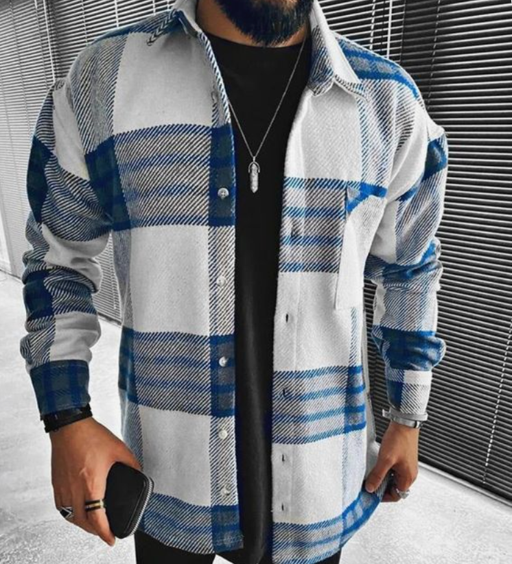 Variant image for Chemise Homme Élégante Manche Courte en Tissu Léger pour Été-25