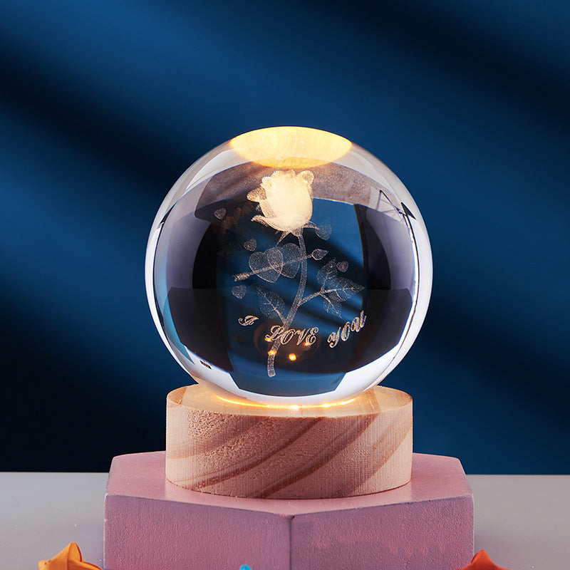 Lampe de Nuit 3D Design Cristal 10