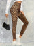 Leggings Femme Imprimé Léopard Élégant en Polyester et Spandex