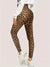 Leggings Femme Imprimé Léopard Élégant en Polyester et Spandex
