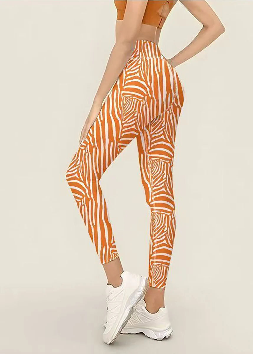 Leggings de course Capri taille haute pour femmes style Pilates 3
