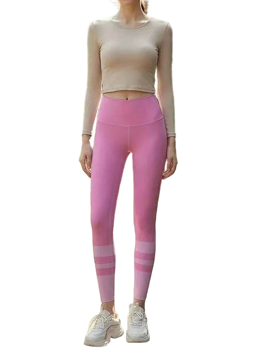 Leggings de sport Capri taille haute pour femmes style Pilates 0