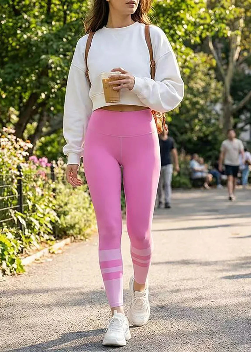 Leggings de sport Capri taille haute pour femmes style Pilates 3