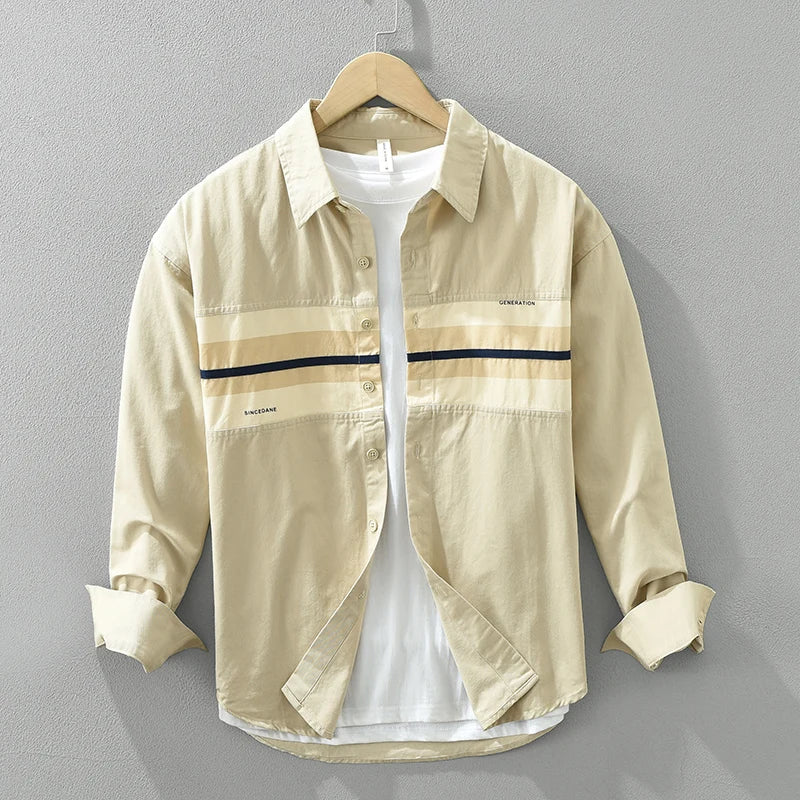 Chemise Homme Patchwork Confortable 100% Coton 2