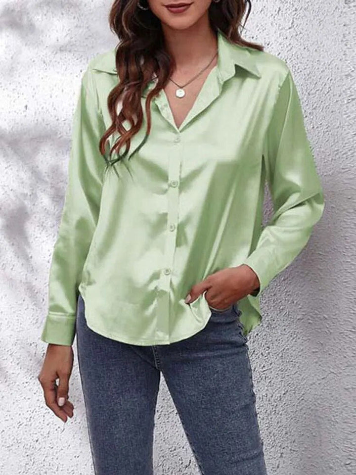 Variant image for Chemise Femme Chic Satinée Moderne Polyvalente-25