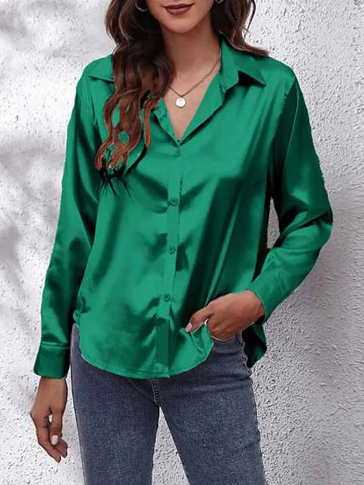 Variant image for Chemise Femme Chic Satinée Moderne Polyvalente-9