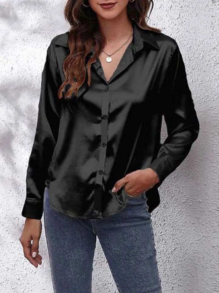 Variant image for Chemise Femme Chic Satinée Moderne Polyvalente-5
