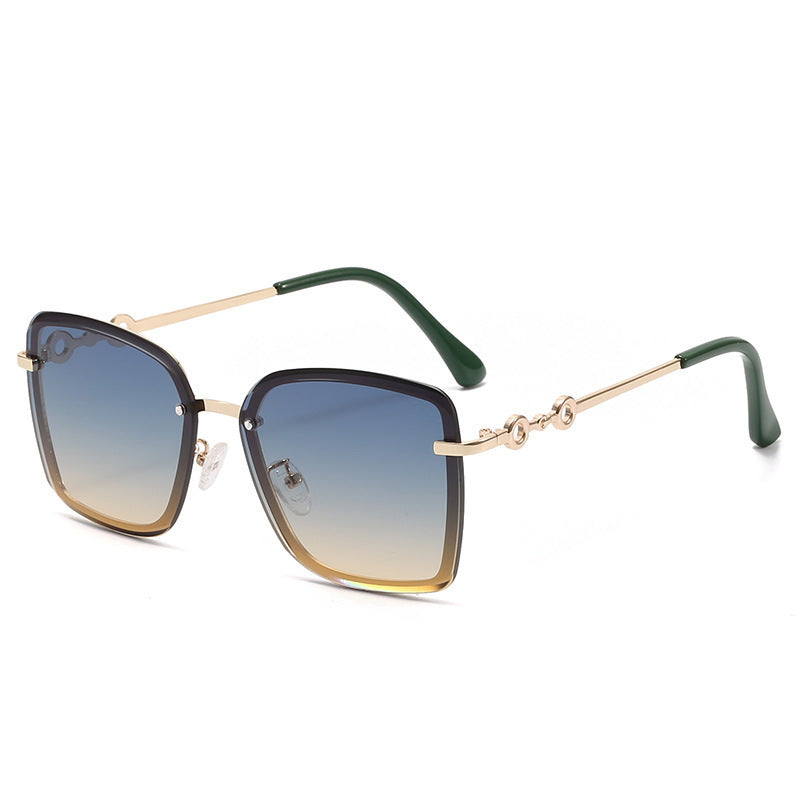 Lunette de Soleil Femme Carrée Avec Verres Miroir Protection UV 3