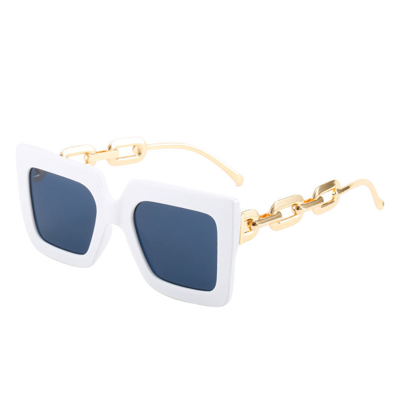 Lunette de Soleil Femme Carrée Tendance avec Décorations 0