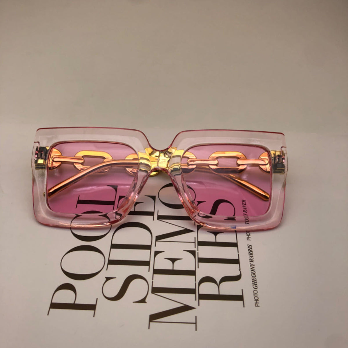 Lunette de Soleil Femme Carrée Tendance avec Décorations 11