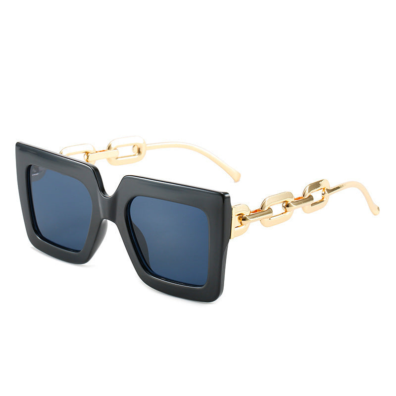 Lunette de Soleil Femme Carrée Tendance avec Décorations 5