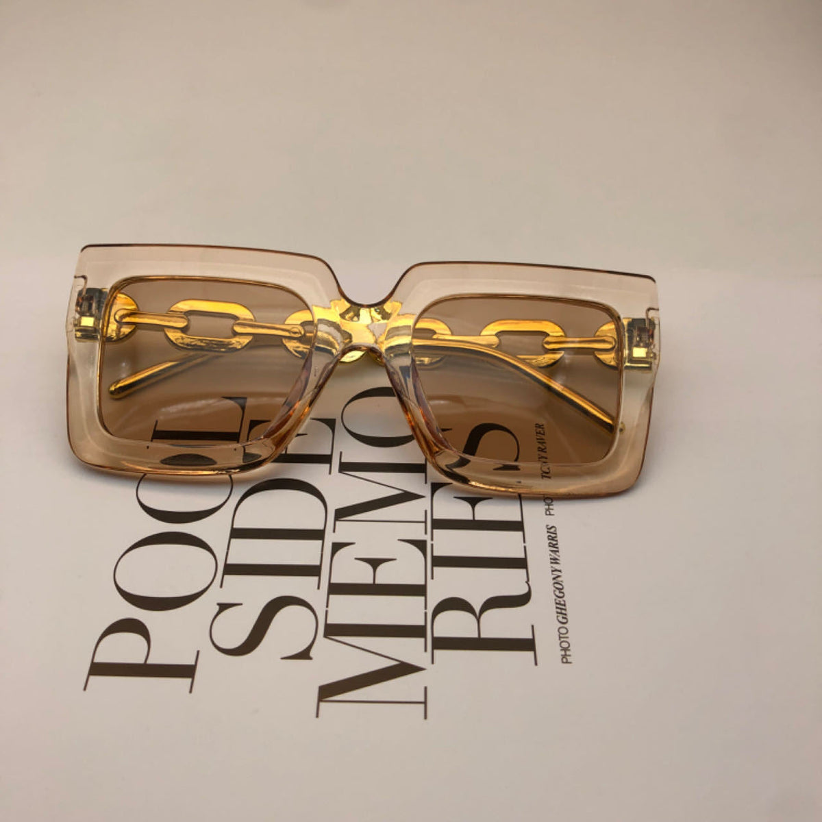 Lunette de Soleil Femme Carrée Tendance avec Décorations 9