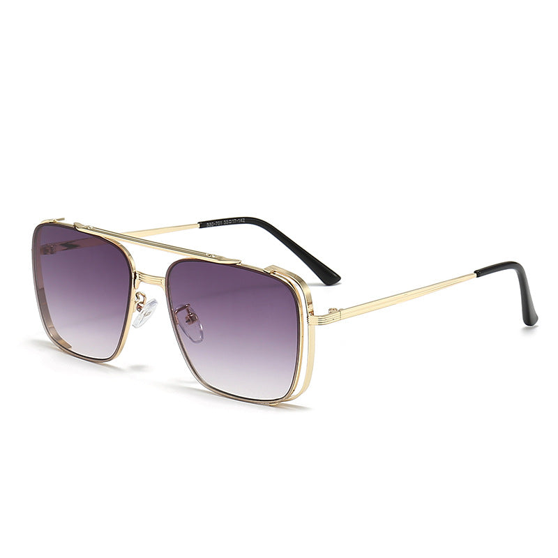 Lunette de Soleil Femme Carrée avec Monture Métallique Moderne 0