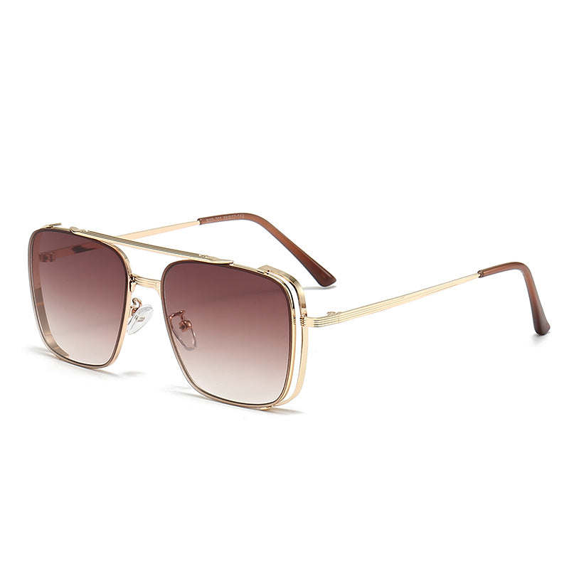 Lunette de Soleil Femme Carrée avec Monture Métallique Moderne 5