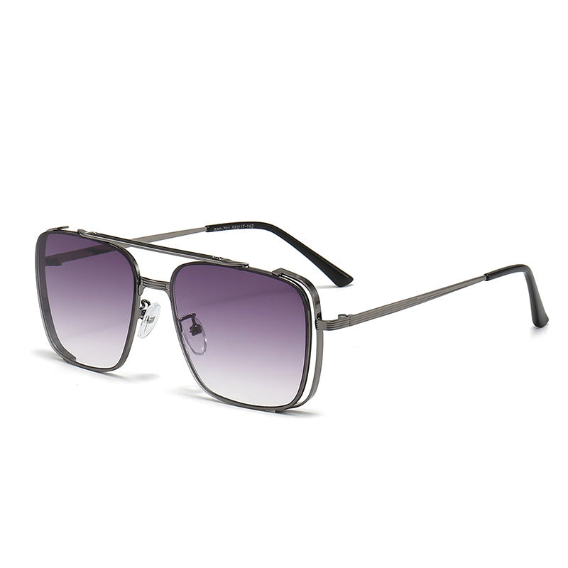 Lunette de Soleil Femme Carrée avec Monture Métallique Moderne 8