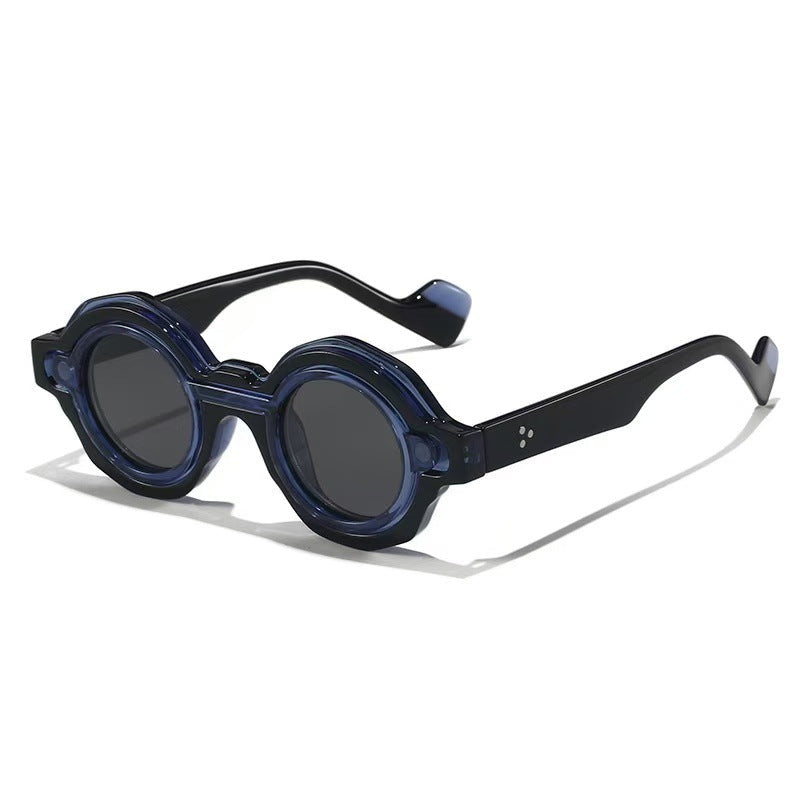 Lunette de Soleil Femme Design Rond Tendance avec Protection UV 0