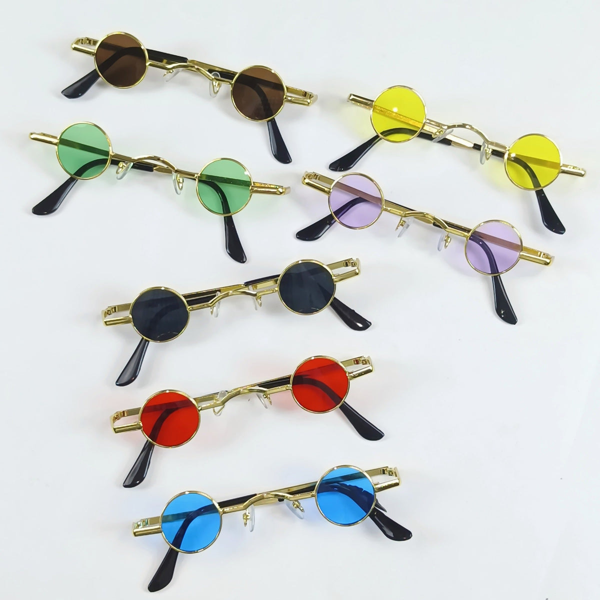 Lunette de Soleil Femme Ronde Vintage avec Montures Fines 4