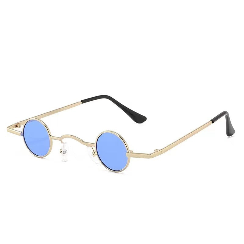 Lunette de Soleil Femme Ronde Vintage avec Montures Fines 5