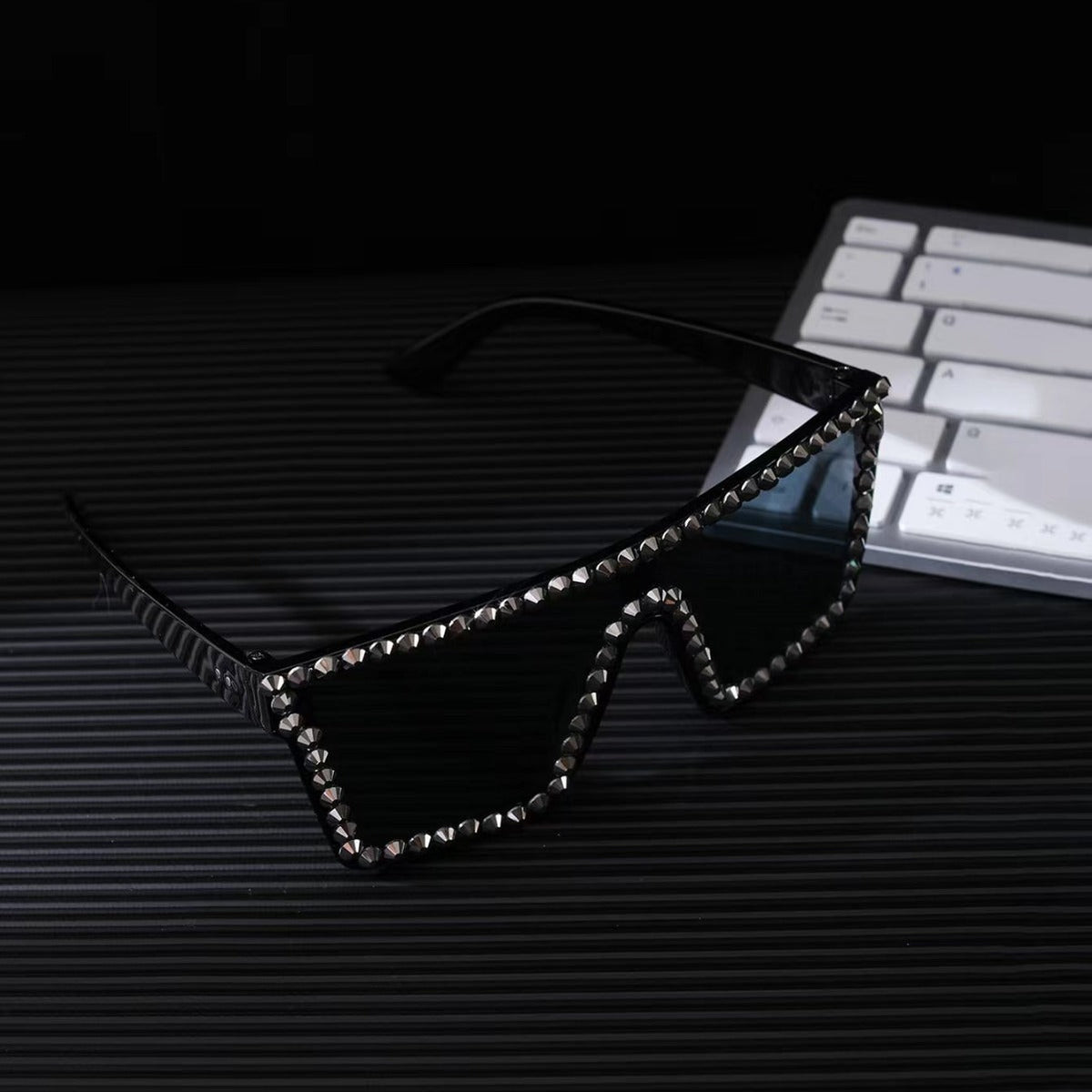 Lunette de Soleil Femme Surdimensionnée Rectangulaire Moderne 4