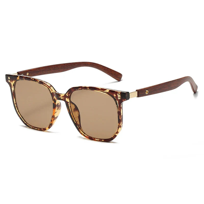 Lunettes de Soleil Femme Surdimensionnées avec Verres Léopard 1