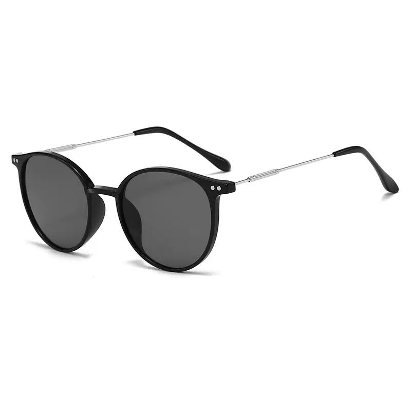 Lunettes de Soleil Femme Tendance Ronde avec Protection UV 0