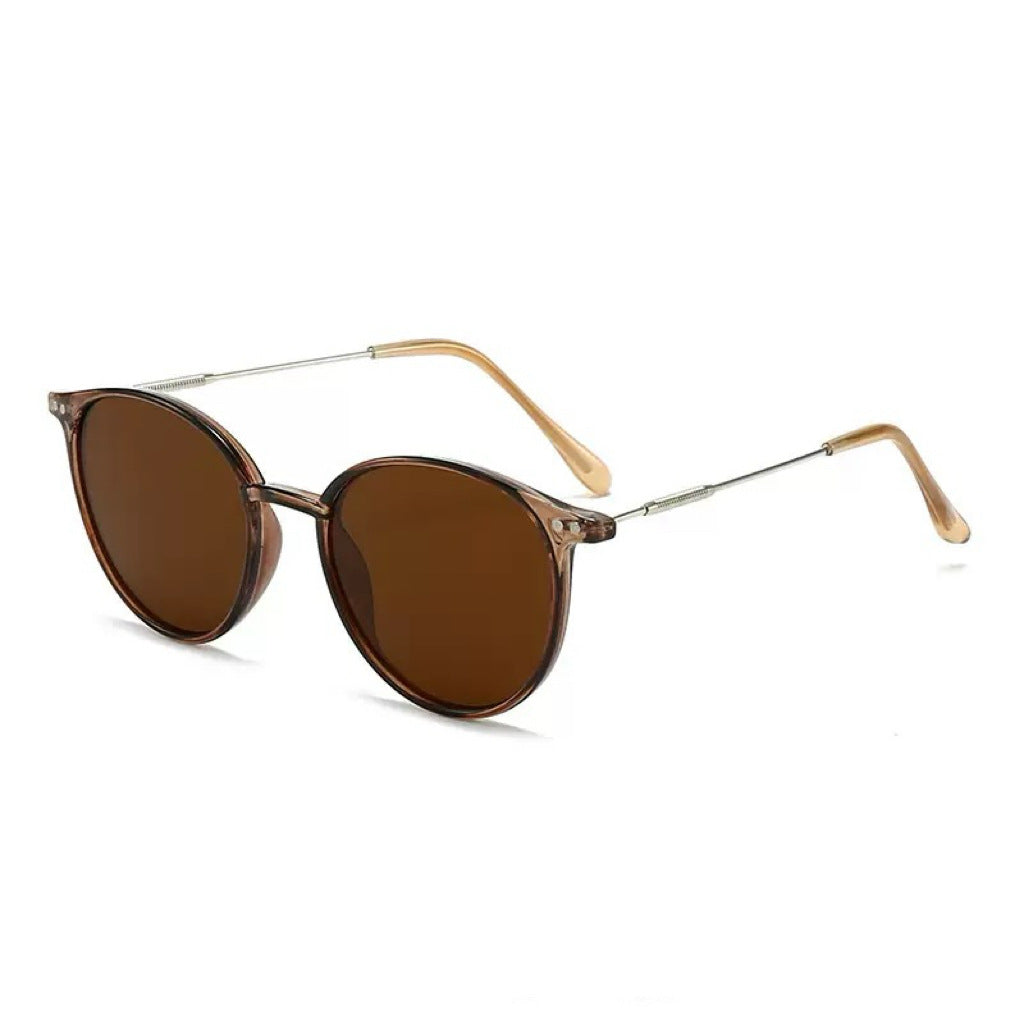 Lunettes de Soleil Femme Tendance Ronde avec Protection UV 7