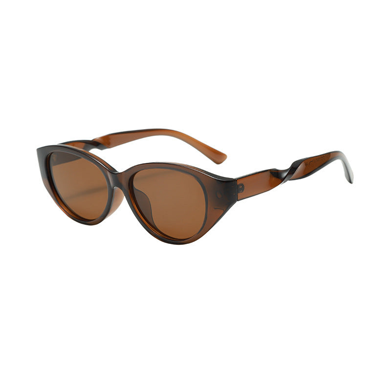 Lunettes de Soleil Femme Vintage Œil de Chat Texturé 10