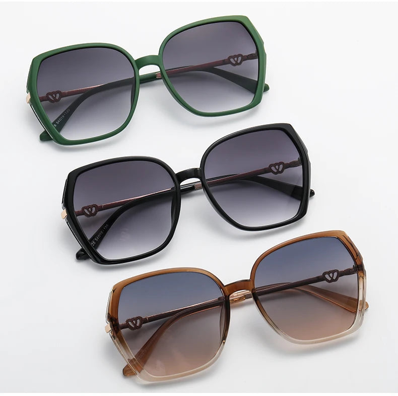 Lunettes de Soleil Oversize Dégradées Femme Moderne 8