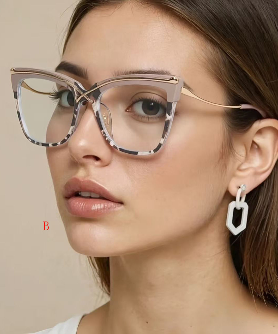 Lunettes de lecture femme monture métal œil de chat anti-lumière bleue 1