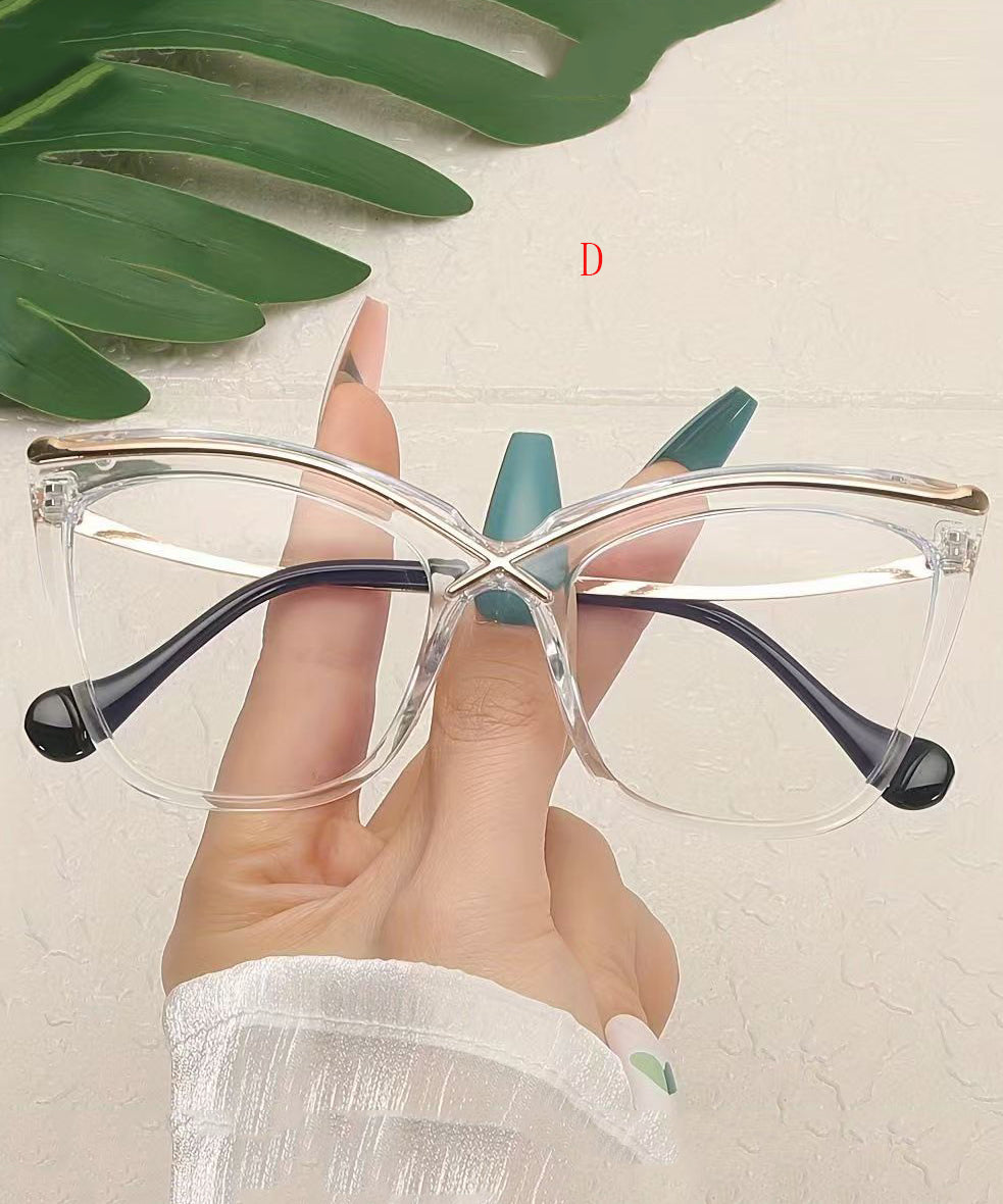 Lunettes de lecture femme monture métal œil de chat anti-lumière bleue 3