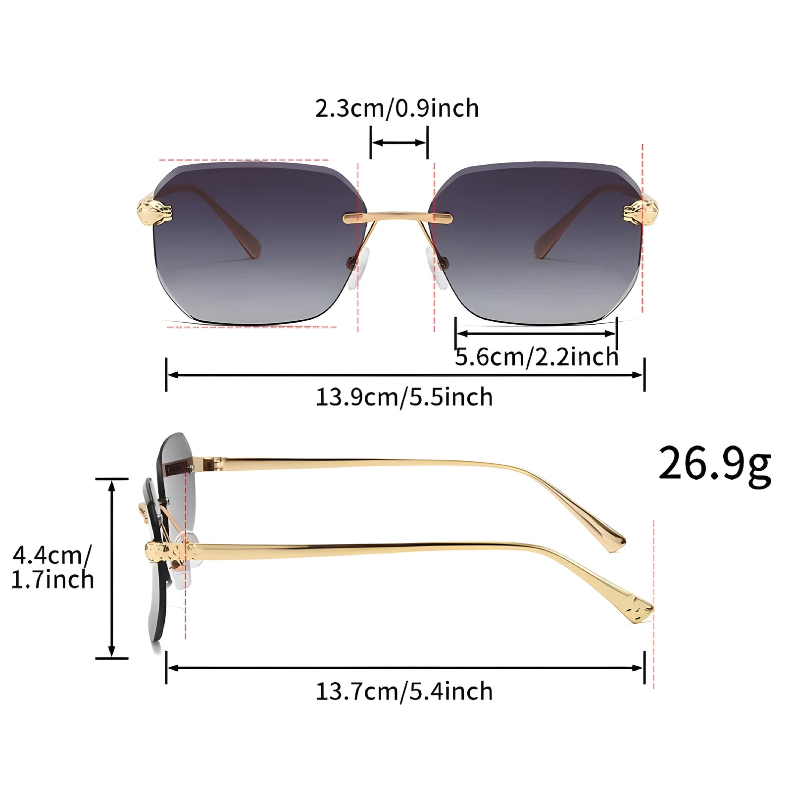 Lunettes de soleil Femme Octogonales 8