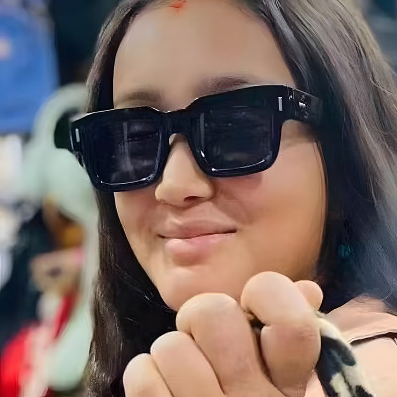 Lunettes de soleil carrées pour femmes avec imprimé léopard 1