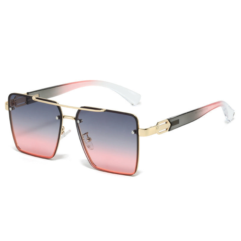 Lunettes de soleil carrées pour femmes avec monture en métal 3