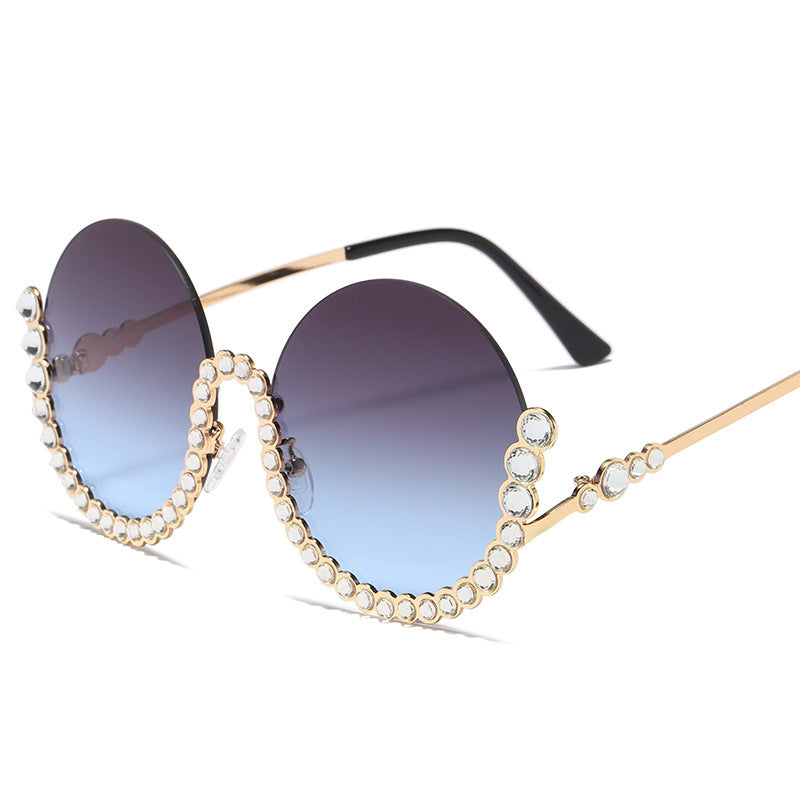 Lunettes de soleil pour femmes avec accents de cristal 4