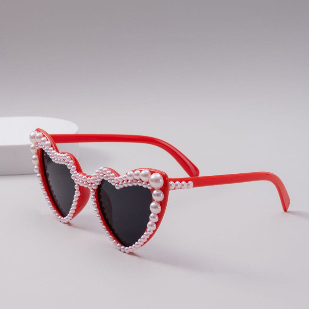 Lunettes de soleil pour femmes avec monture en perles 5