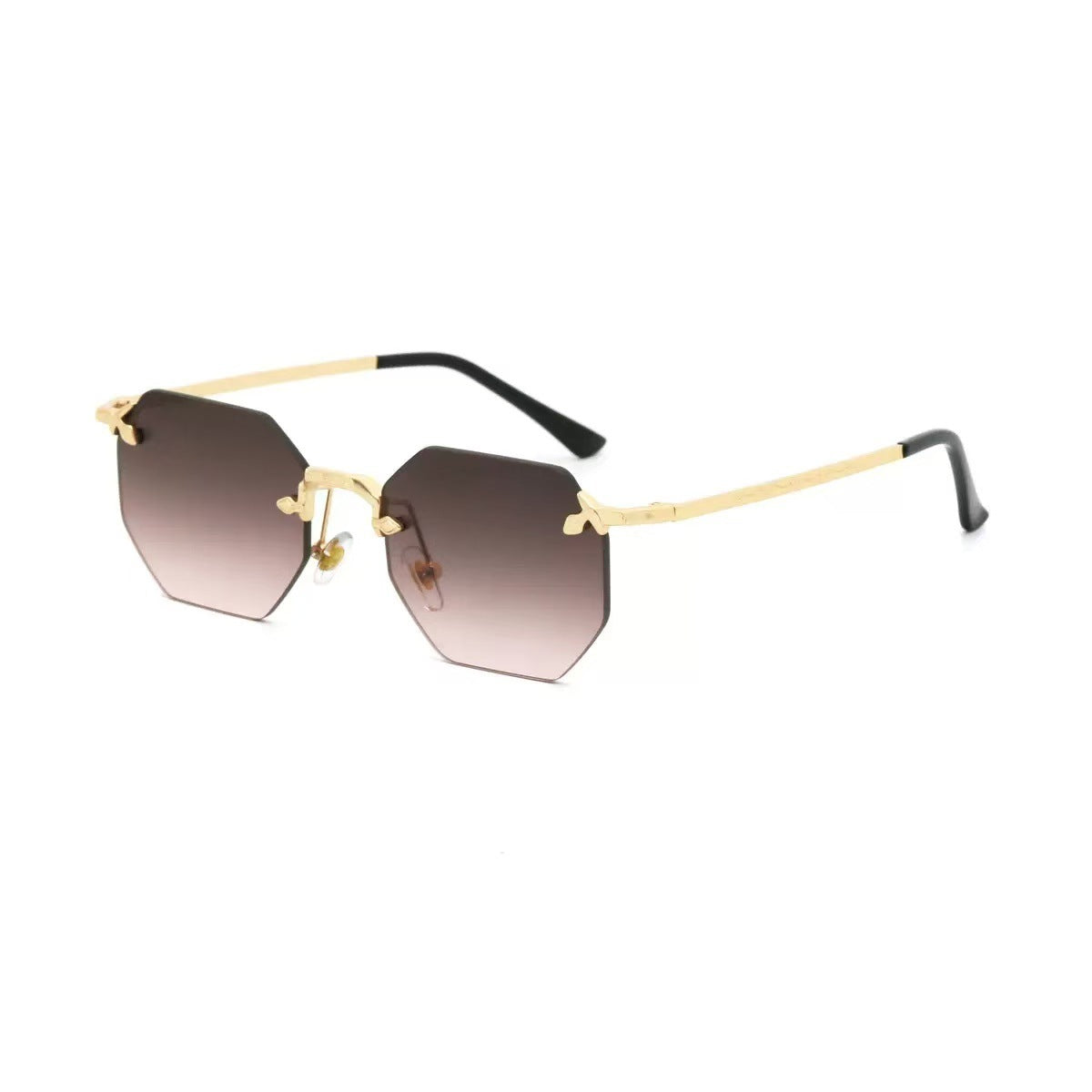 Lunettes de soleil pour femmes design octogonal moderne 6