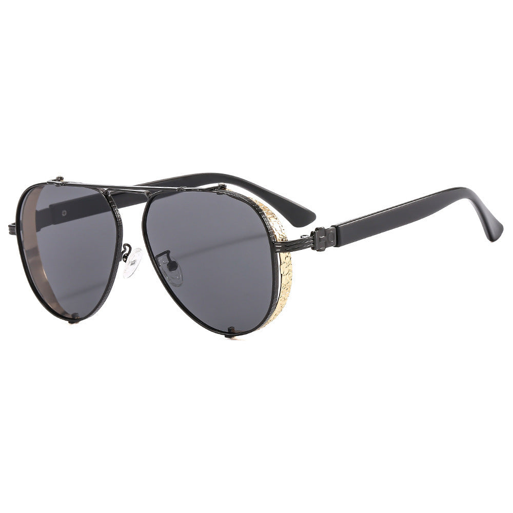 Lunettes de soleil rétro pour femmes avec décorations 0