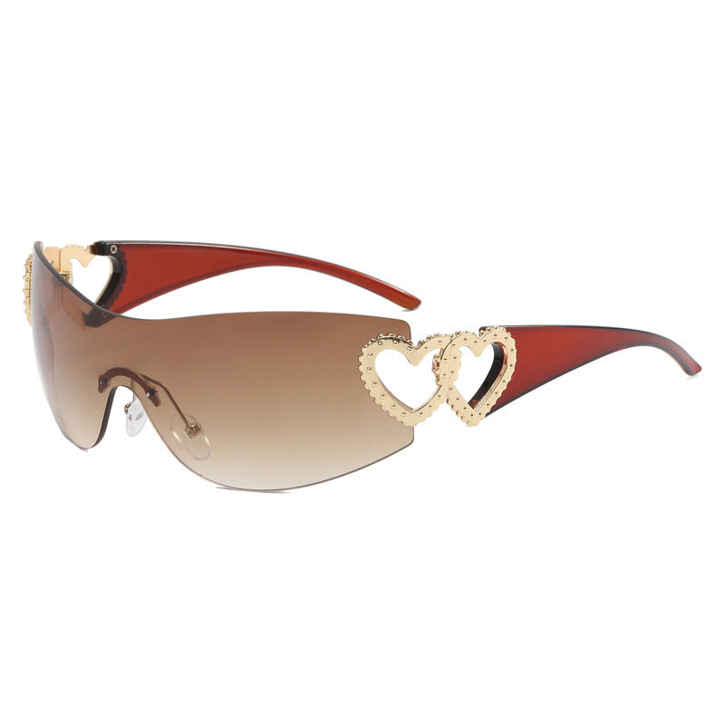 Lunettes de soleil sportives pour femmes design bouclier 1
