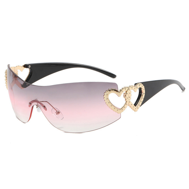 Lunettes de soleil sportives pour femmes design bouclier 9