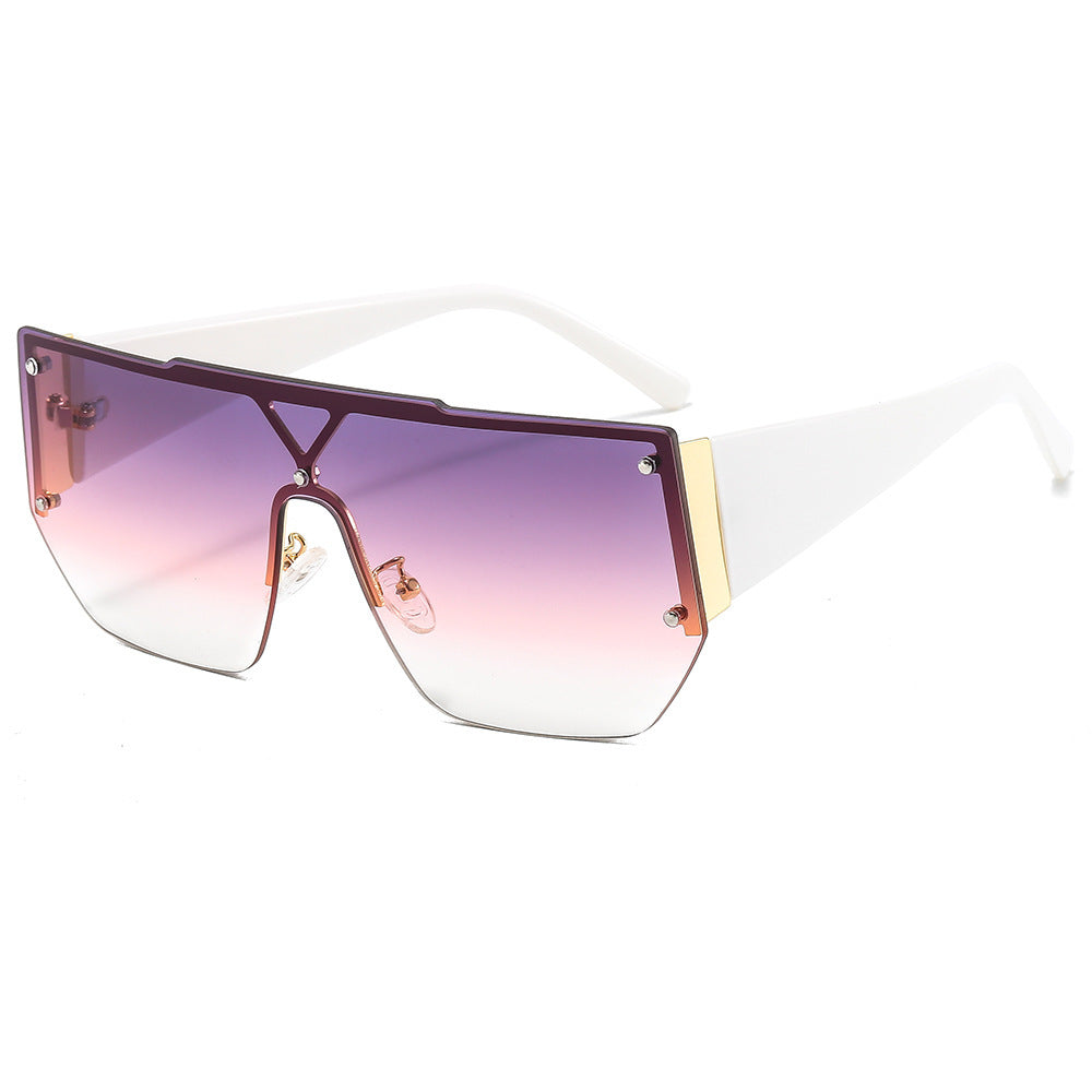 Lunettes de soleil surdimensionnées pour femmes au design géométrique 5