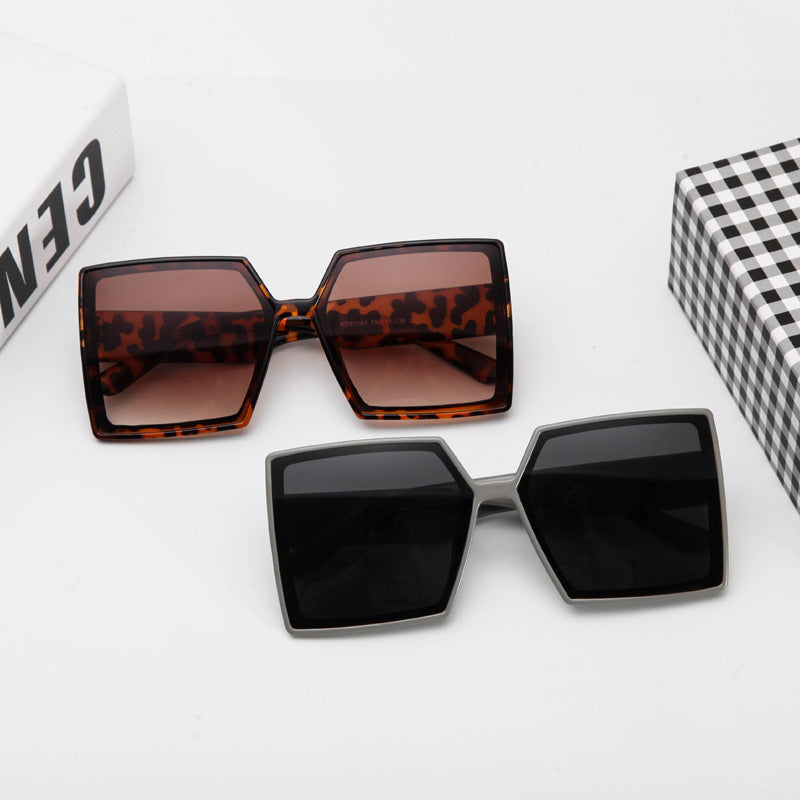 Lunettes de soleil surdimensionnées pour femmes au design hexagonal 1