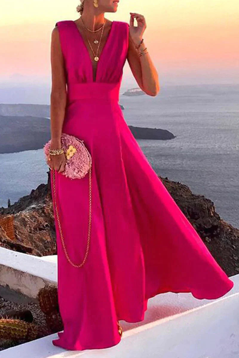 Robe d'été Femme Longue Imprimée Polyvalente en Tissu de Haute Qualité-1