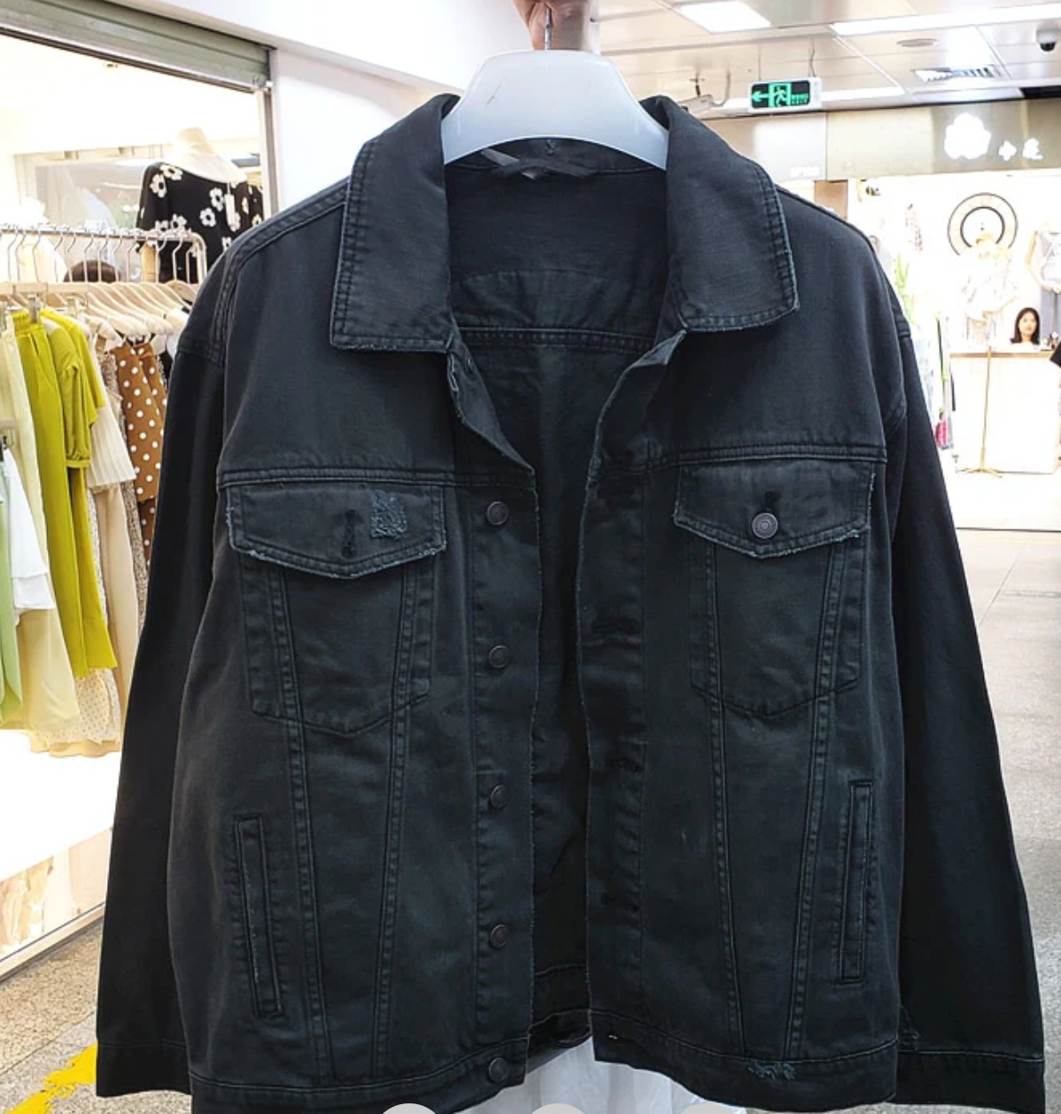 Veste en Jean Femme Design Floral Élégant en Denim-3